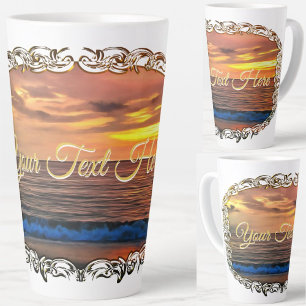 Taza De Café Latte Atardecer 1577