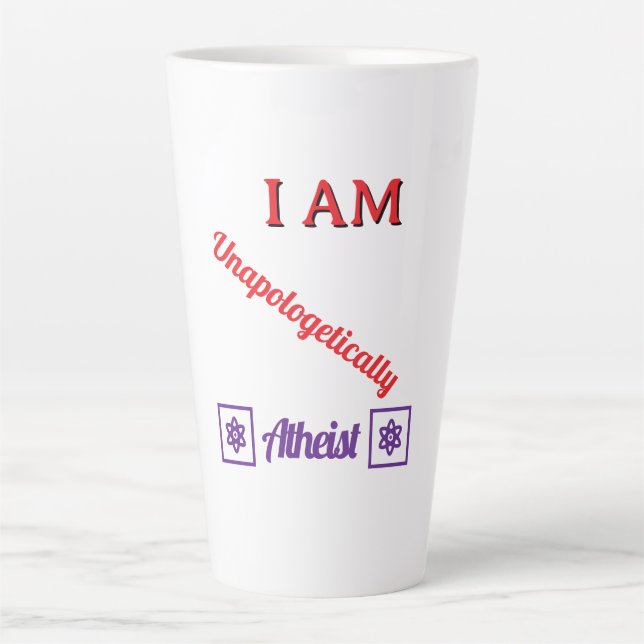 Taza De Café Latte Ateo sin disculpas (Anverso)