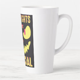 Taza De Café Latte Aterradora diversión llena de halloween