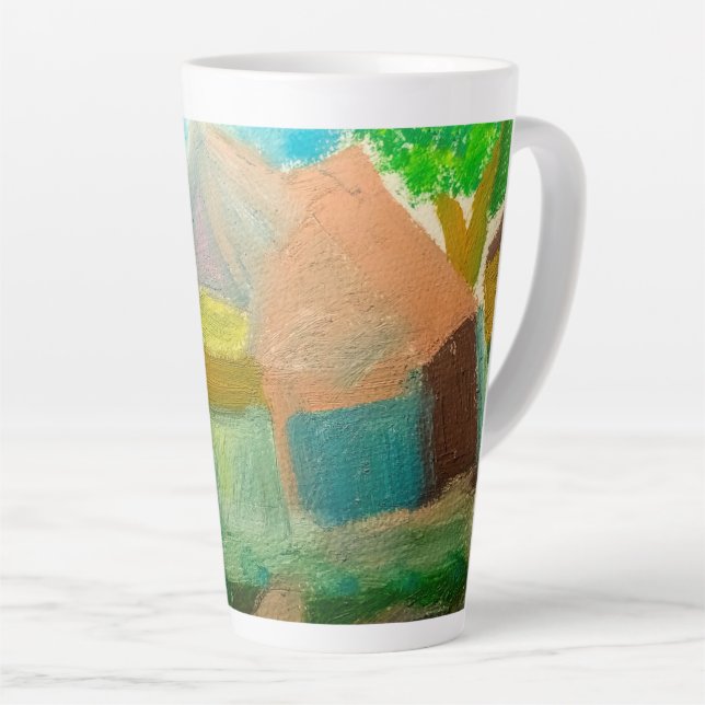 Taza De Café Latte atragantar (Ángulo derecho)