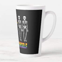 Taza De Café Latte Atrévete A Ser Tu Mismo Halloween Dabbing Skeletpo