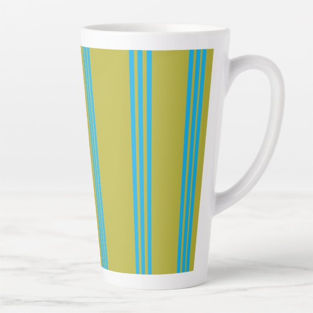 Taza De Café Latte Aura Oliva Azul (Derecha)