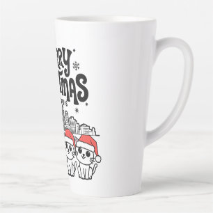 Taza De Café Latte Austin City Texas Merry Christmas Cats USA