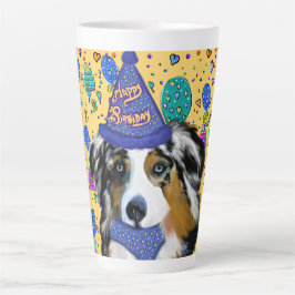 TAZA DE CAFÉ LATTE AUSTRALIAN SHEPHERD