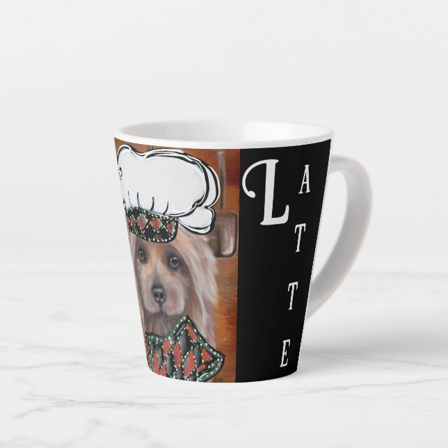 TAZA DE CAFÉ LATTE AUSTRALIAN TERRIER (Ángulo derecho)