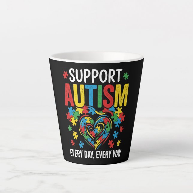 Taza De Café Latte Autism awareness (Anverso)