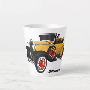 Taza De Café Latte Auto amarillo clásico 1931