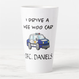 Taza De Café Latte Auto policial personalizado