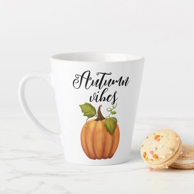 Taza De Café Latte Autumn Vibes Latte Mug (In situ)