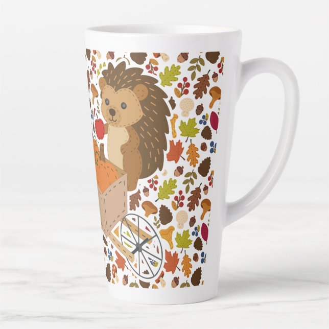 Taza De Café Latte Autumn Woodland Friends 17oz Latte Mug (Derecha)