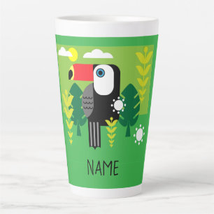Taza De Café Latte Ave Tropical Turca