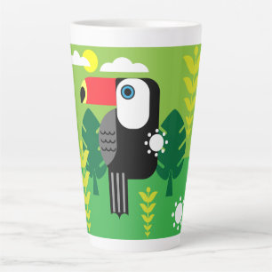 Taza De Café Latte Ave Tropical Turca