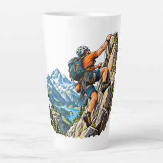 Taza De Café Latte Aventura de escalada en roca para escaladores de m