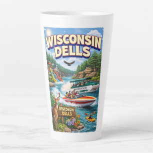 Taza De Café Latte Aventura en Wisconsin Dells – Parques acuáticos y