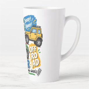 Taza De Café Latte Aventura Todoterreno Libertad 4x4 en Cuatro Ruedas