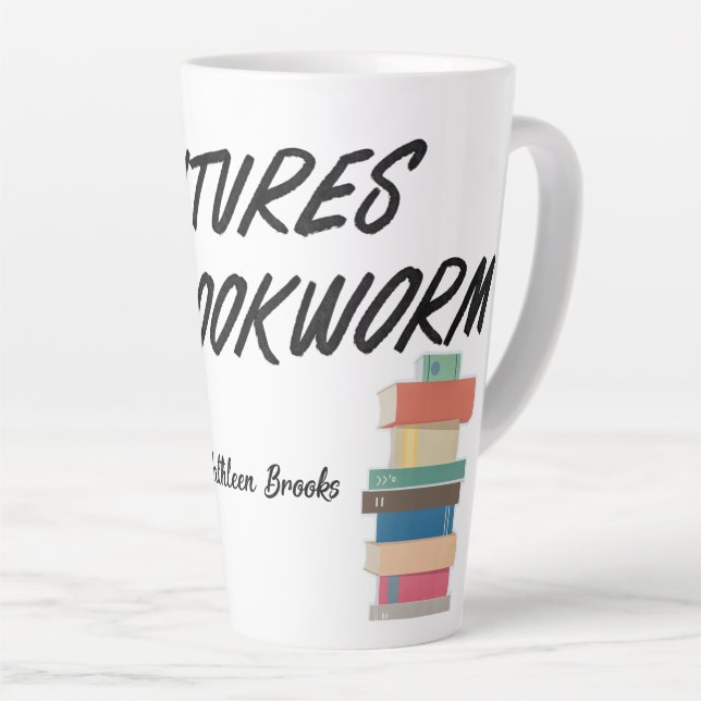 Taza De Café Latte Aventuras de un Bookworm (Ángulo derecho)