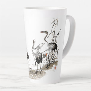 Taza De Café Latte Aves granadas de Japón humedales latos de grano