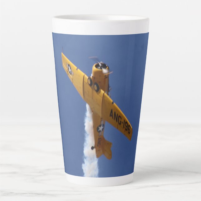 Taza De Café Latte Avión de guerra (Anverso)