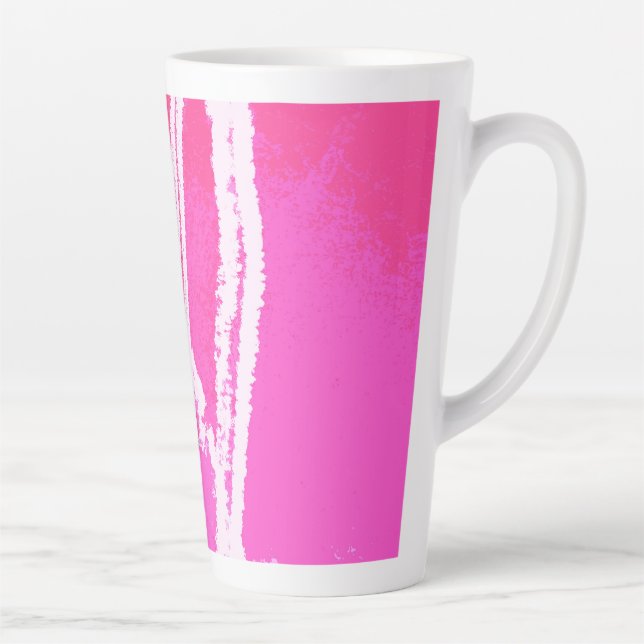 Taza De Café Latte Avión Heart Pink (Derecha)