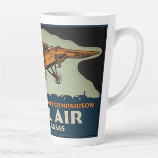Taza De Café Latte Avión Vintage Travel Air, Wichita la Capital Aérea