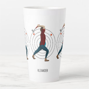 Taza De Café Latte Ax Throwing