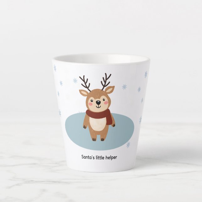 Taza De Café Latte Ayudante de Santa (Anverso)