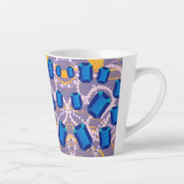 TAZA DE CAFÉ LATTE AZUL GEMS