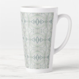 Taza De Café Latte Azul intrincado  