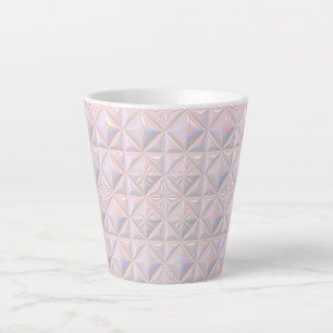 Taza De Café Latte Azulejo Cerámico Rosa Pálido 