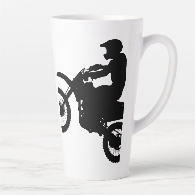 Taza De Café Latte Azulejo de Foto (Derecha)