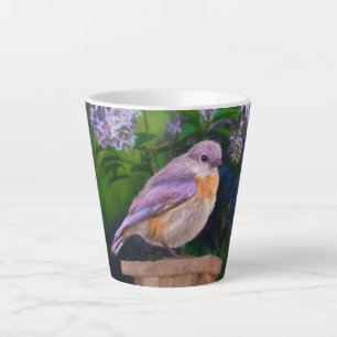 Taza De Café Latte Azulejo Oriental en Nieve - Fotografía Original