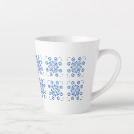 Taza De Café Latte Azulejo simple