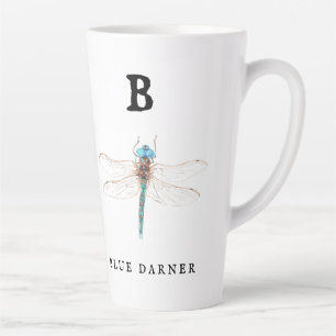 Taza De Café Latte "B" Blue Darner