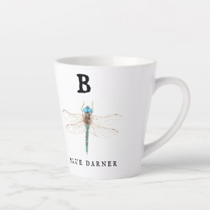 Taza De Café Latte "B" Blue Darner