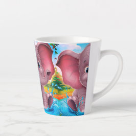 Taza De Café Latte Baby Elephant Latte Coffee Mug