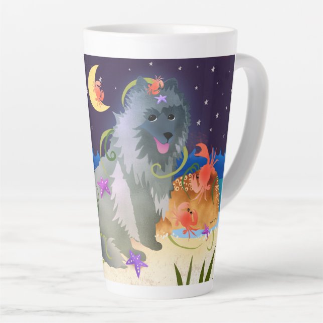 Taza De Café Latte BABY IM A STAR Finlandés Lapphund Mug (Ángulo derecho)