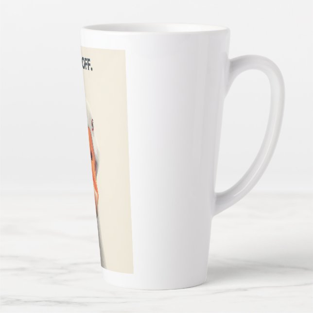 Taza De Café Latte Back Off Goose – Funny Confrontational Animal Desi (Derecha)