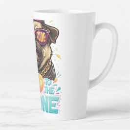 Taza De Café Latte Bad to the Bone Pug — Rude Dude Streetwear Design