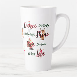 Taza De Café Latte Bailar como amor helado como Jesús Mug