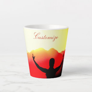 Taza De Café Latte Bailarina Saludo Sunrise Thunder Cove