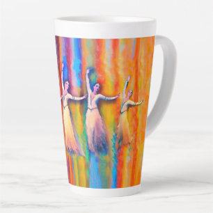 Taza De Café Latte Bailarinas coloridas Latte Mug