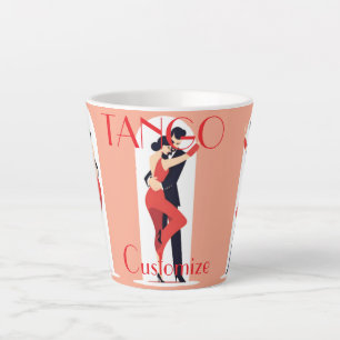 Taza De Café Latte Bailarines de Tango Thunder_Cove