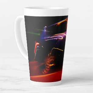 Taza De Café Latte baile del auto morado