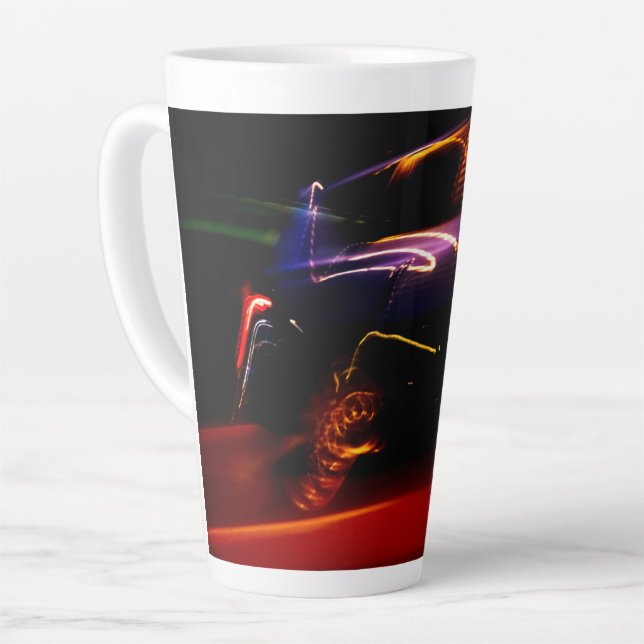 Taza De Café Latte baile del auto morado (Ángulo izquierdo)