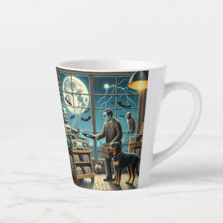 Taza De Café Latte Bajo la Luna de Plata: El Archivista de Vinilos y