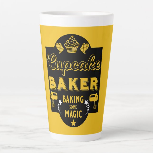 Taza De Café Latte Baker maestro de pasteles (Anverso)