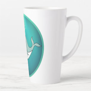 Taza De Café Latte Ballena, cachalote, bajo el agua