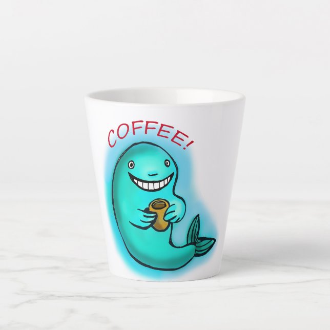 Taza De Café Latte ballena de café (Anverso)