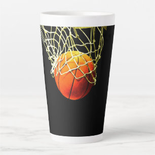 Taza De Café Latte Baloncesto I Love