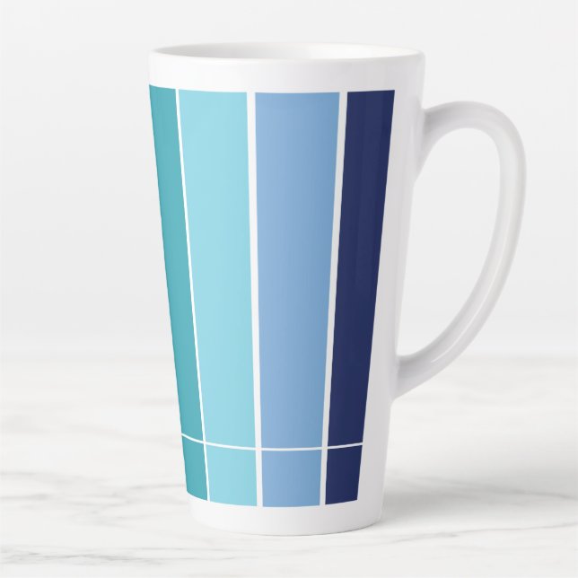 Taza De Café Latte Banda azul (Derecha)